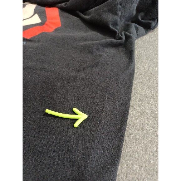 Volcom Black Short Sleeve Graphic Tee Logo Shirt Men's Large Imperfect - Picture 8 of 9